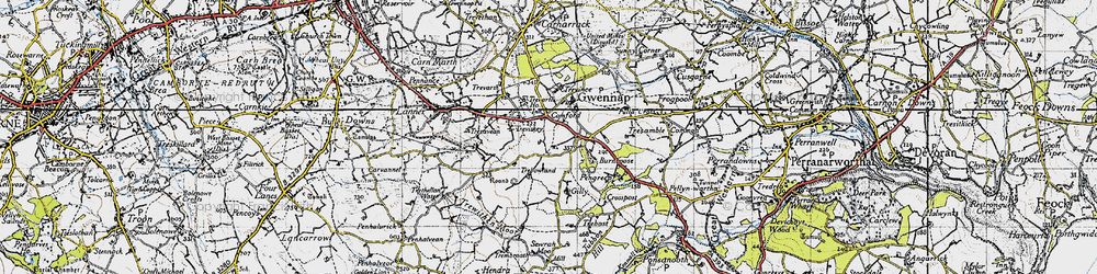 Old map of Comford in 1946