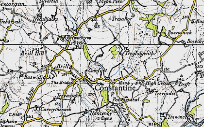 Old map of Comfort in 1946