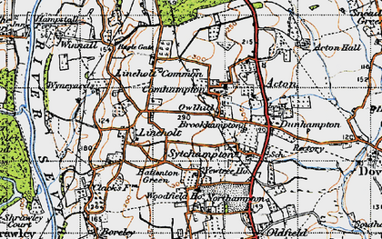 Old map of Comhampton in 1947