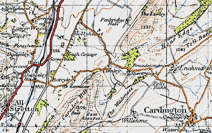 Old map of Comley in 1947