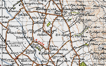 Old map of Commins in 1947