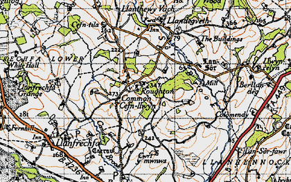 Old map of Common Cefn-llwyn in 1946