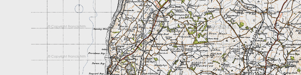 Old map of Common End in 1947