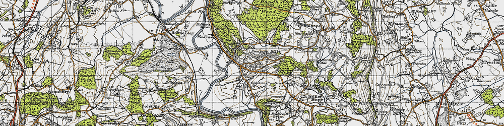 Old map of Common Hill in 1947