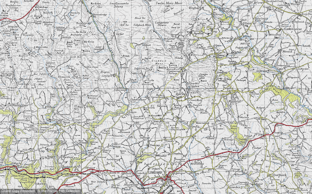 Old Map of Common Moor, 1946 in 1946