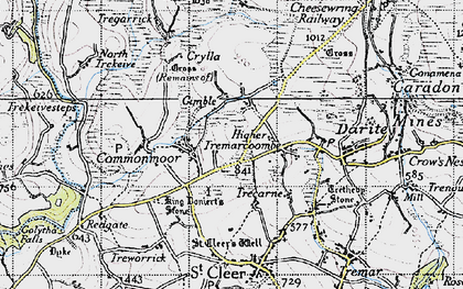 Old map of Common Moor in 1946