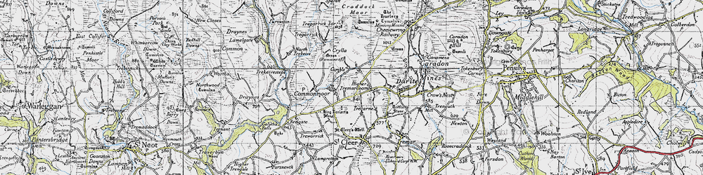 Old map of Common Moor in 1946