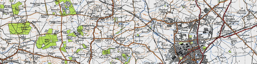 Old map of Common Platt in 1947