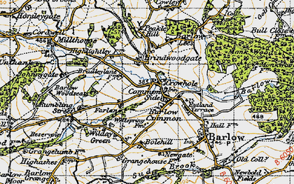Old map of Common Side in 1947