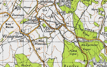 Old map of Common, The in 1940