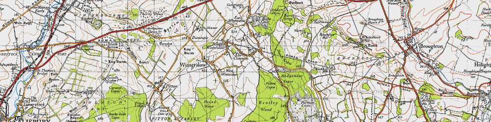 Old map of Common, The in 1940