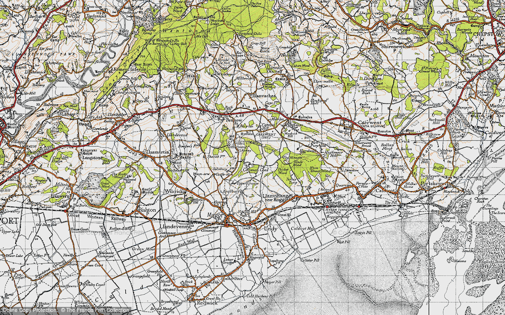 Old Map of Common-y-coed, 1946 in 1946