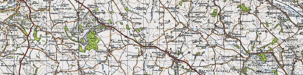 Old map of Brailsford Brook in 1946