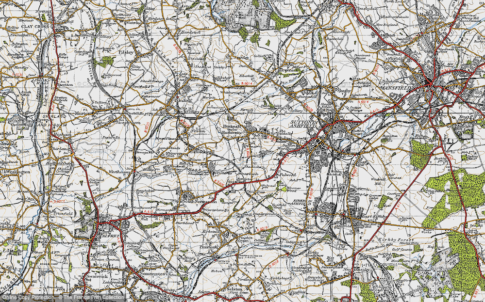 Old Map of Commonside, 1947 in 1947