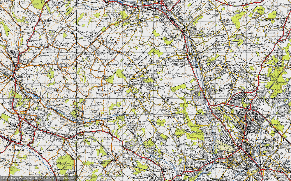 Old Map of Commonwood, 1946 in 1946