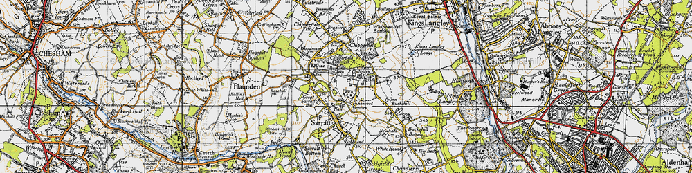 Old map of Commonwood in 1946