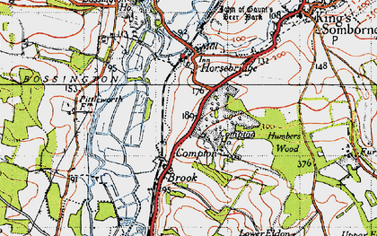 Old map of Compton Manor in 1945