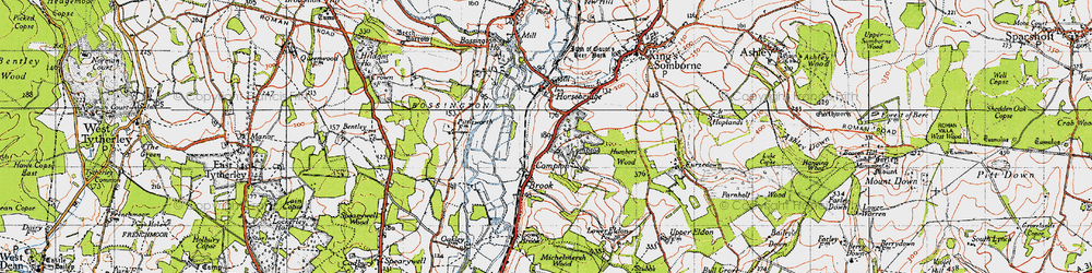 Old map of Compton Manor in 1945