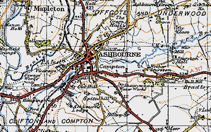 Old map of Compton in 1946