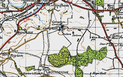 Old map of Wothersome in 1947