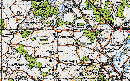 Old map of Compton in 1947