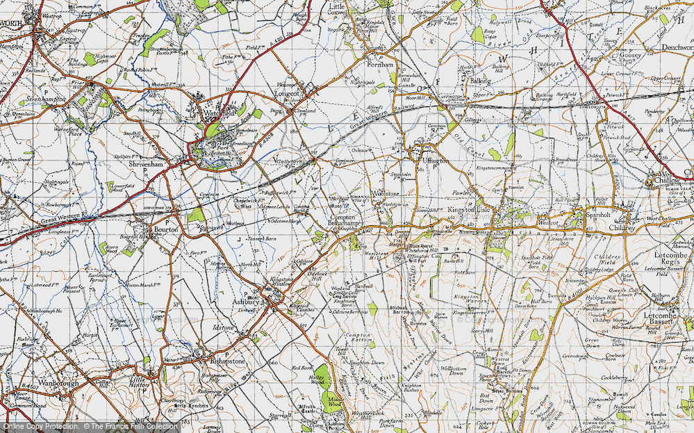 Old Map of Compton Beauchamp, 1947 in 1947