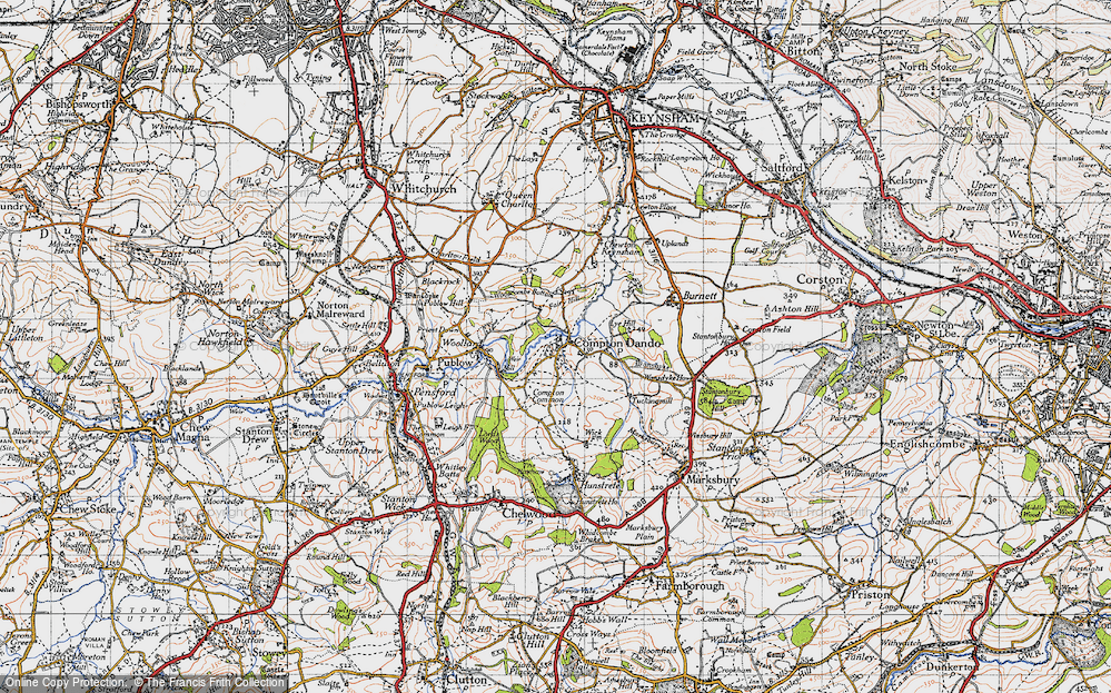 Old Map of Compton Dando, 1946 in 1946