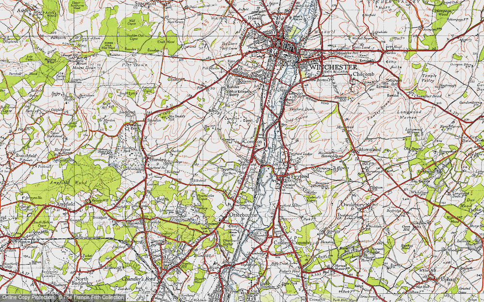 Old Map of Compton End, 1945 in 1945