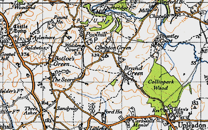 Old map of Compton Green in 1947