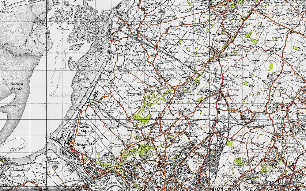 Old Map of Compton Greenfield, 1946 in 1946
