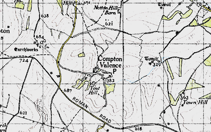 Old map of Compton Valence in 1945