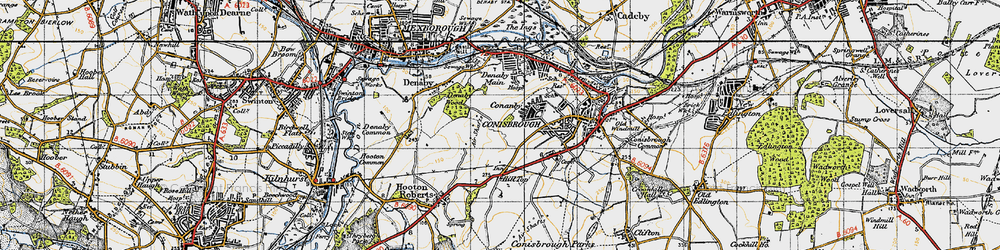 Old map of Conanby in 1947