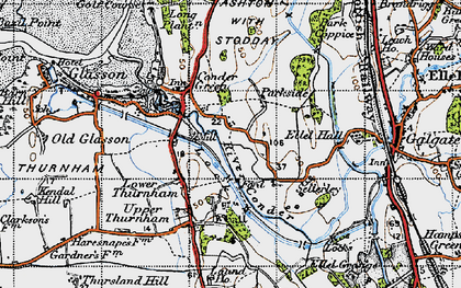 Old map of Conder Green in 1947