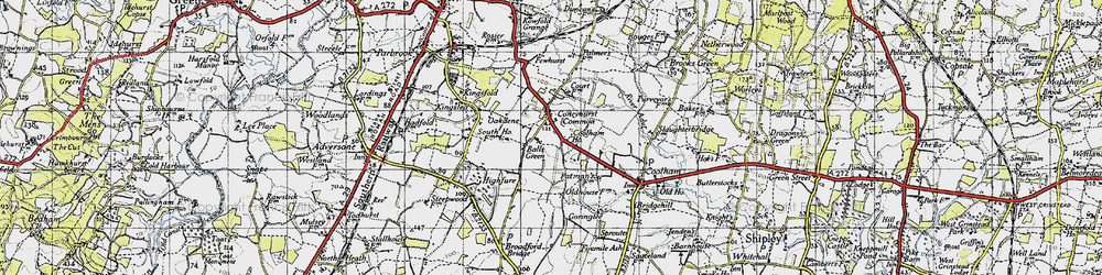 Old map of Coneyhurst in 1940