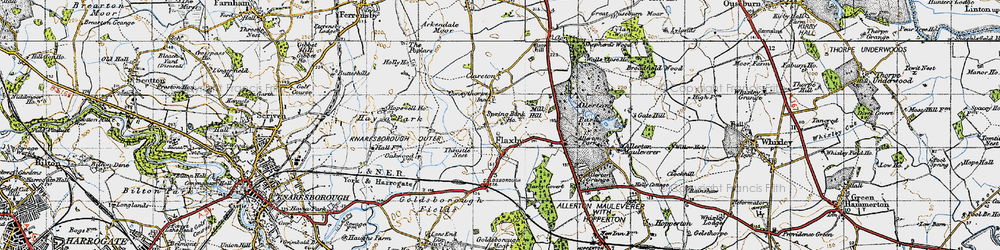 Old map of Coneythorpe in 1947