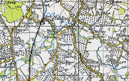 Old map of Congelow in 1940