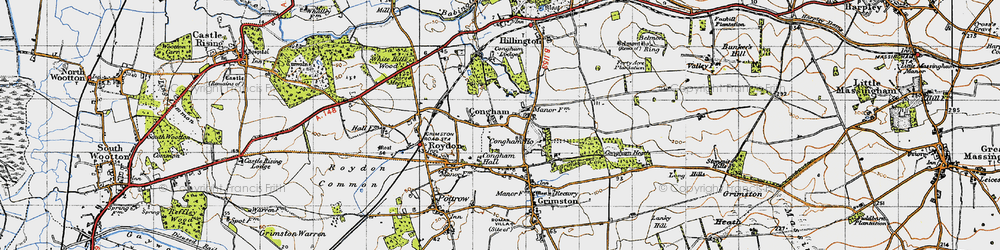 Old map of Congham in 1946