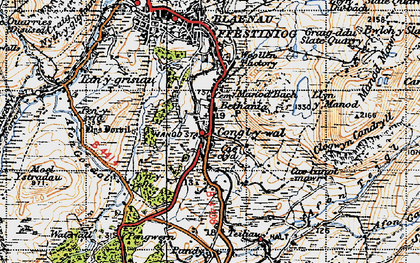 Old map of Congl-y-wal in 1947