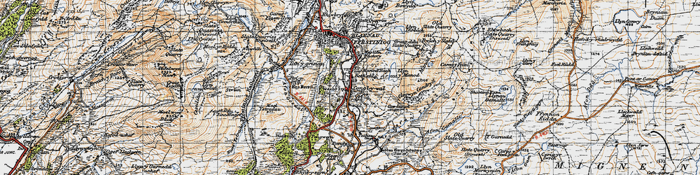 Old map of Congl-y-wal in 1947
