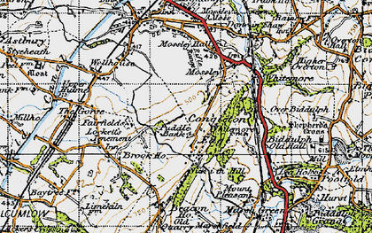 Old map of Congleton Edge in 1947