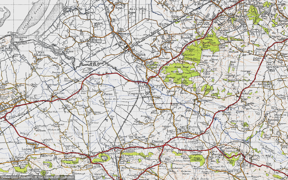 Old Map of Congresbury, 1946 in 1946