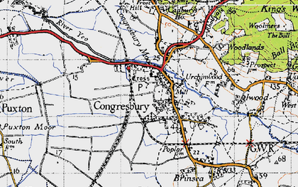 Old map of Congresbury in 1946