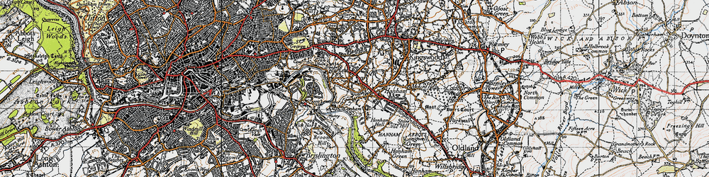 Old map of Conham in 1946