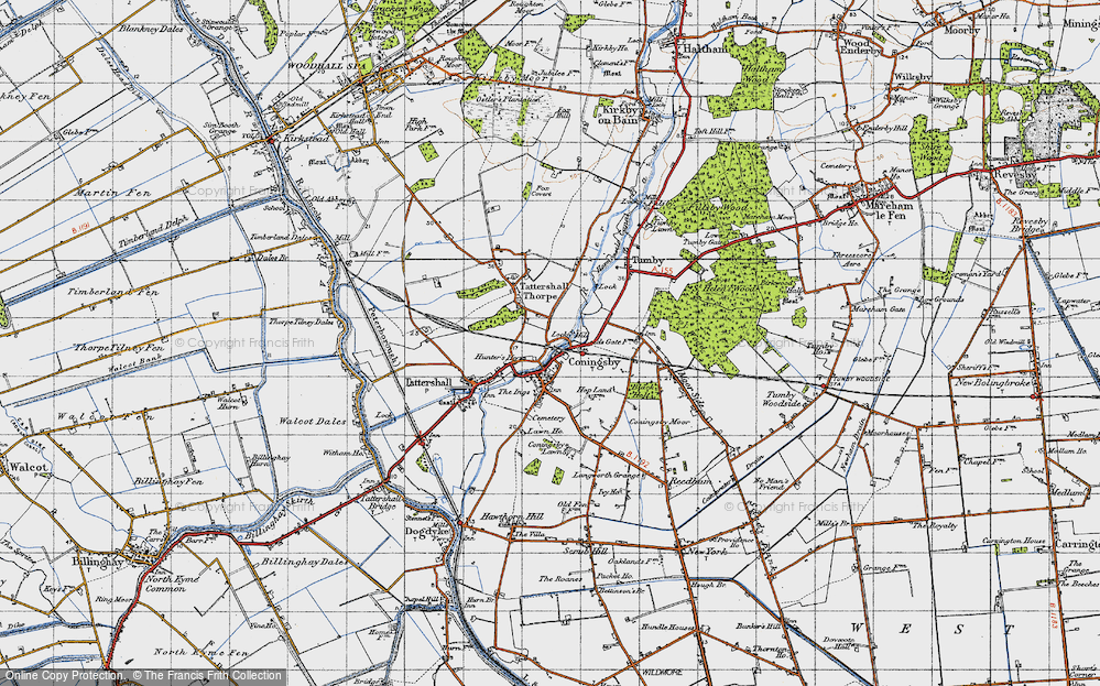 Old Map of Coningsby, 1946 in 1946