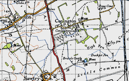 Old map of Conington in 1946