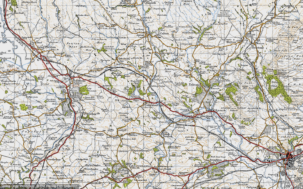 Old Map of Coniston Cold, 1947 in 1947