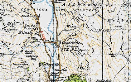Old map of Burrows Pasture in 1947