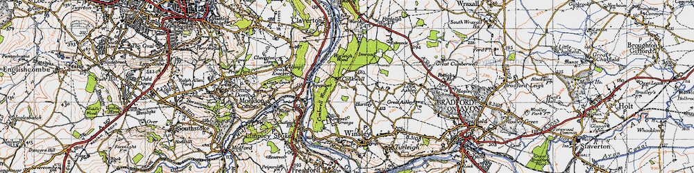 Old map of Conkwell in 1946