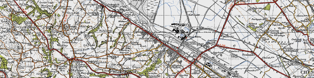Old map of Connah's Quay in 1947