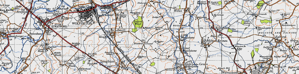 Old map of Conniburrow in 1946